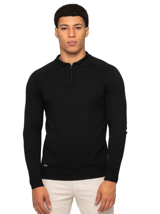 Enzo Milano Polo con media cremallera para hombre - Image 1