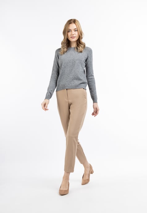 Dreimaster Knitted pullover women dark grey melange - Image 2