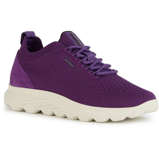 Geox D Spherica A Leather Women's Purple Trainers - Image 1