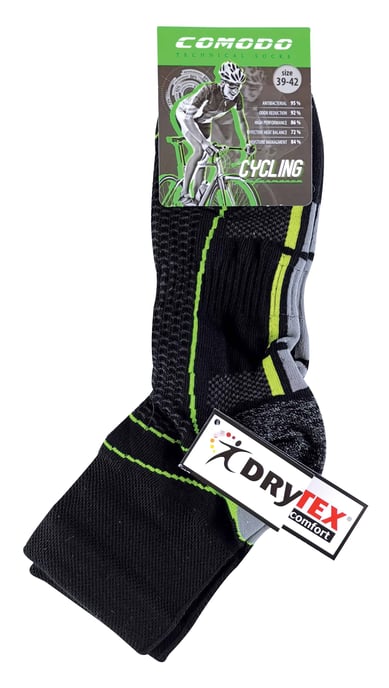 COMODO - Calcetines Ciclismo Neon Alta Visibilidad para Bicicleta | Hombre y Mujer | Calcetines Tobilleros Luminosos para Verano - Image 2