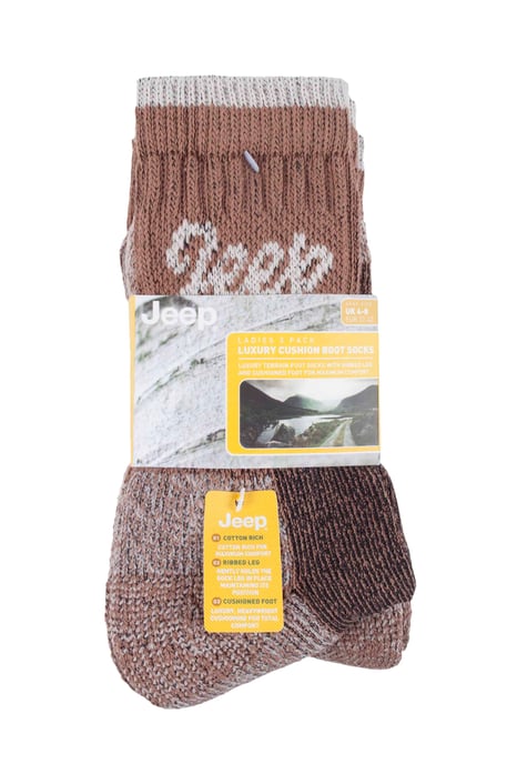 JEEP TERRAIN - 3 Pares de Calcetines de Senderismo de Algodón para Mujer - Image 2