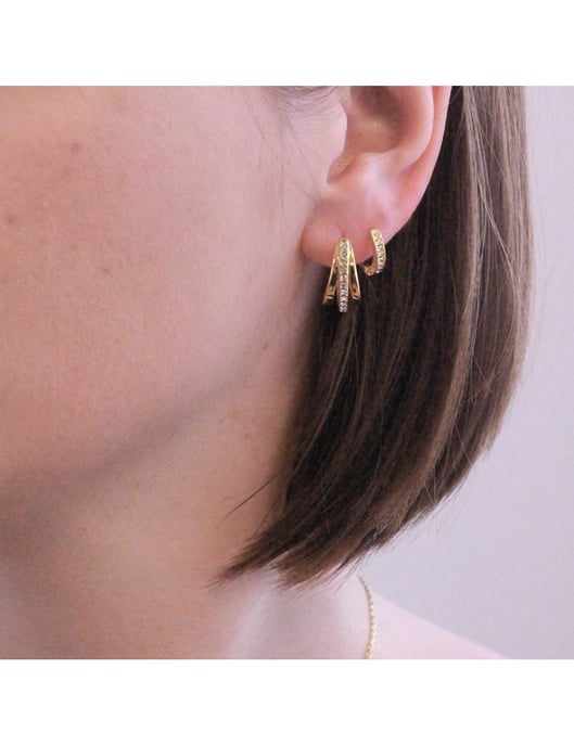 Pendientes Aurielle - Oro y Cristal - Image 6