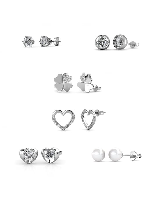 Caja corazón San Valentín - 14 joyas - Plata y Cristal - Image 4
