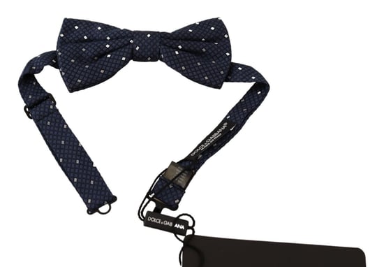 Pajarita Ajustable Papillon de Cuello para Hombre en Azul Oscuro con Patrón de Dolce & Gabbana - Image 1