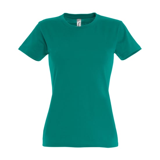 SOLS Womens/Ladies Imperial Heavy Short Sleeve T-Shirt (Emerald) - Image 2