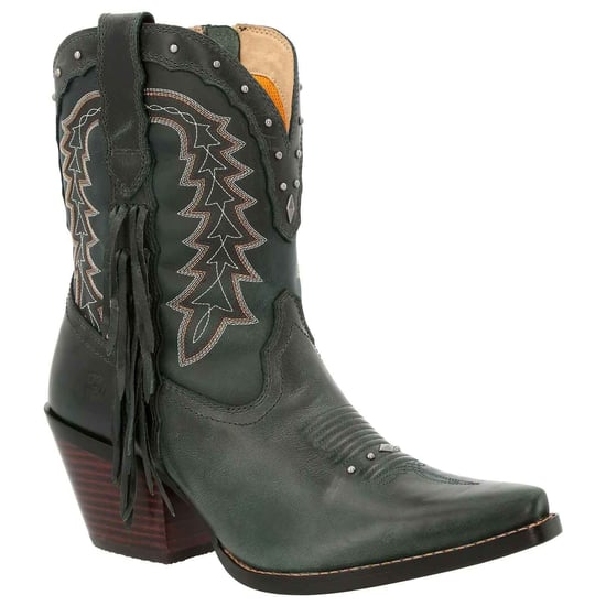 Durango Crush Bootie Leather Women's Saddle Brown/Denim Blue Boots - Image 1