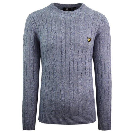 Jersey azul de punto trenzado para hombre de Lyle & Scott - Image 1