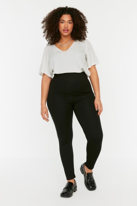 Trendyol Women's  High Waist Skinny Plus Size Thights - Image 3