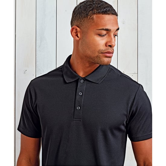 Premier Mens Sustainable Polo Shirt (Black) - Image 2