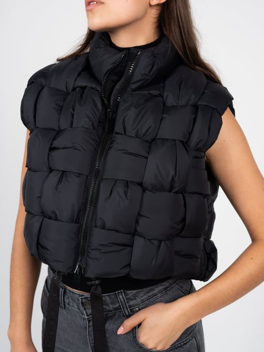 La Haine Inside Us Sin mangas Down Vest Unisex de mujer negro - Image 4