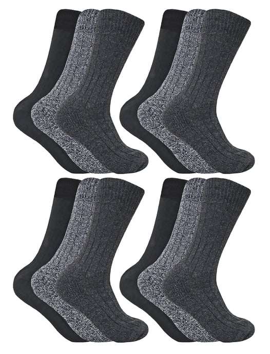 Sock Snob - 12 Pares de Calcetines de Lana para Senderismo - Gris - Image 1