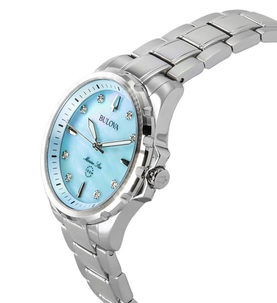 Bulova Marine Star Women's Silver Watch 96P248 - Image 3
