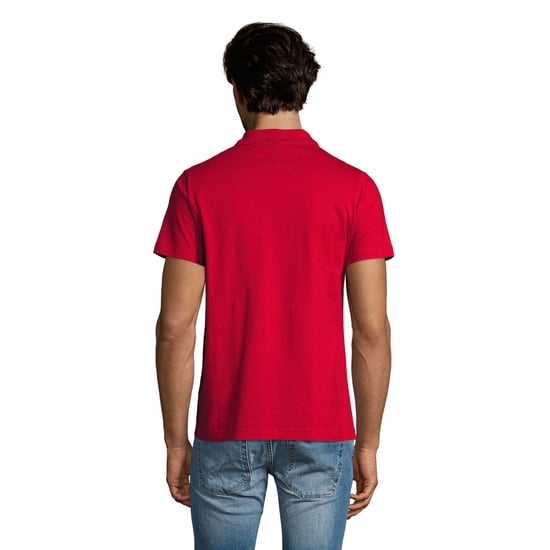 SOLS Mens Prescott Jersey Polo Shirt (Red) - Image 2