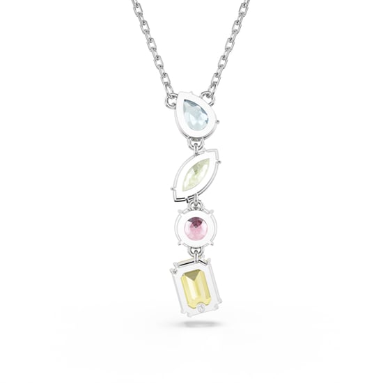 Swarovski 'Gema' Women's Base Metal Necklace - Silver 5692421 - Image 2