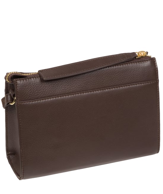 'Monica' Hot Fudge Nappa Leather Cross Body Bag