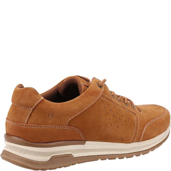 Hush Puppies Mens Joseph Nubuck Trainers (Tan/Beige) - Image 4