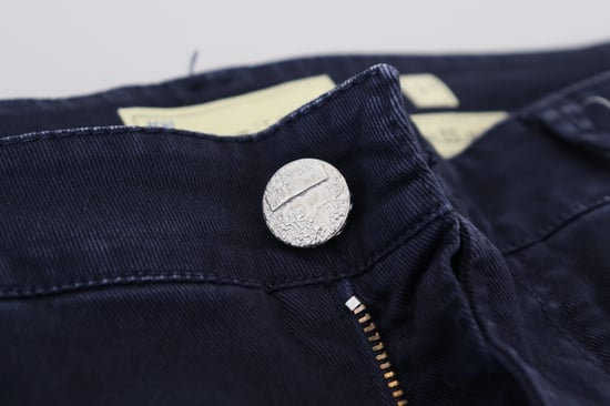 Jeans de denim casual azul de algodón para hombre con corte ajustado y tapered Acht - Image 6