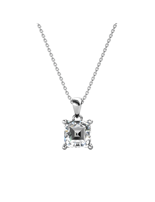 Conjunto Calle Cuadrado Simple - Plata y Cristal - Image 5