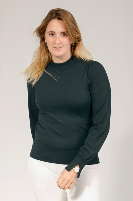 High Neck Puff Sleeve Jumper