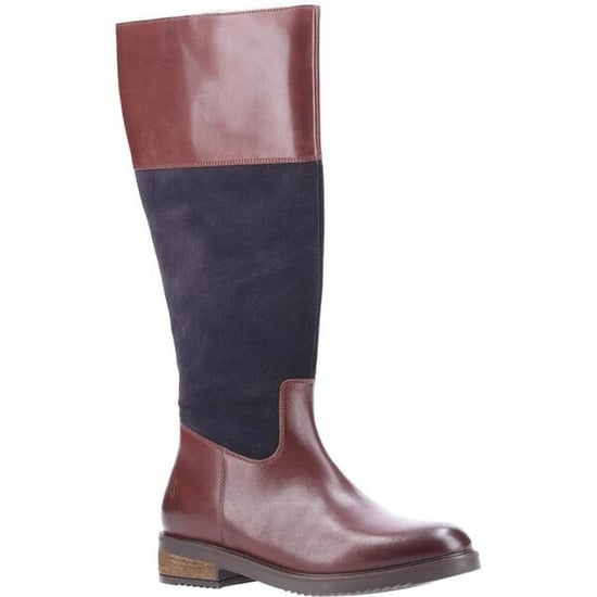 Hush Puppies Womens Leather Knee-High Boots (Brown/Navy) - Image 1