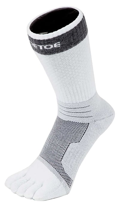 TOETOE - Calcetines Tobilleros Deportivos Transpirables de Tenis para Hombre y Mujer - Blanco y Gris - Image 1