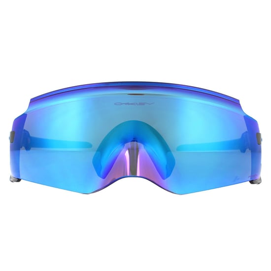Gafas de sol Oakley Wrap para hombre en negro pulido con Prizm Sapphire - Image 1