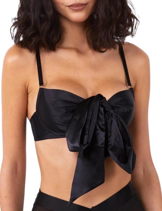 Playful Promises Yva Balcony Bra  -  Black