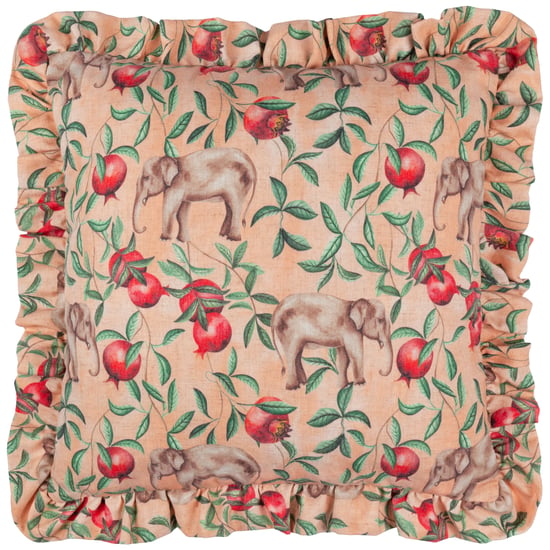 Funda de Cojín con Volantes Impresa de Elefante Okara Tropics Wylder - Image 1