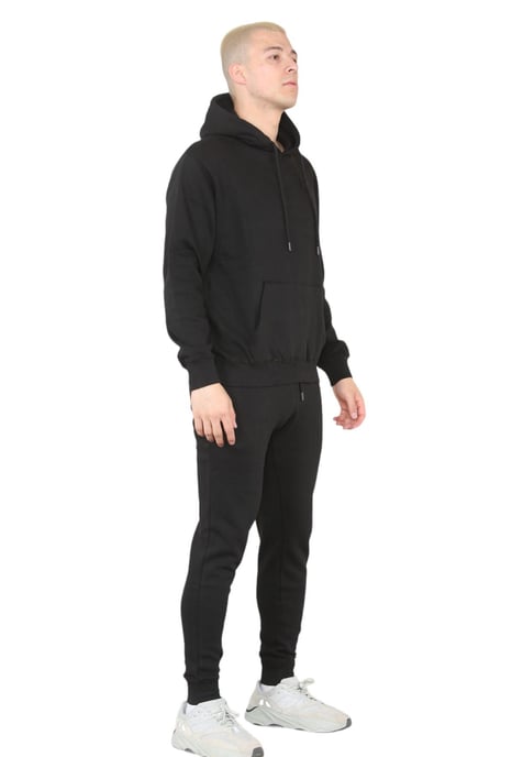 Chándal con capucha y jersey para hombre MYT en negro - Image 3