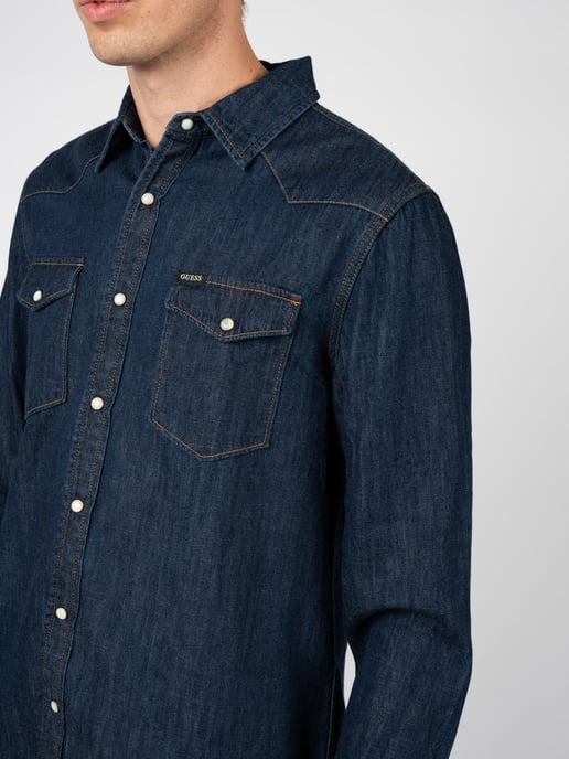 Guess Camisa del hombre azul oscuro - Image 5