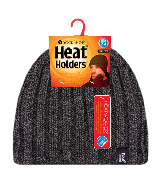 Heat Holders - Gorro de invierno acanalado con forro polar para hombre - Image 2