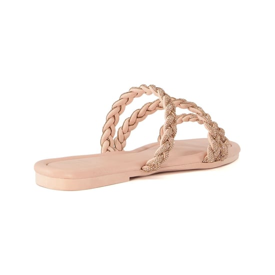 Dune Lassa Synthetic Women's Nude Sandals - Image 2