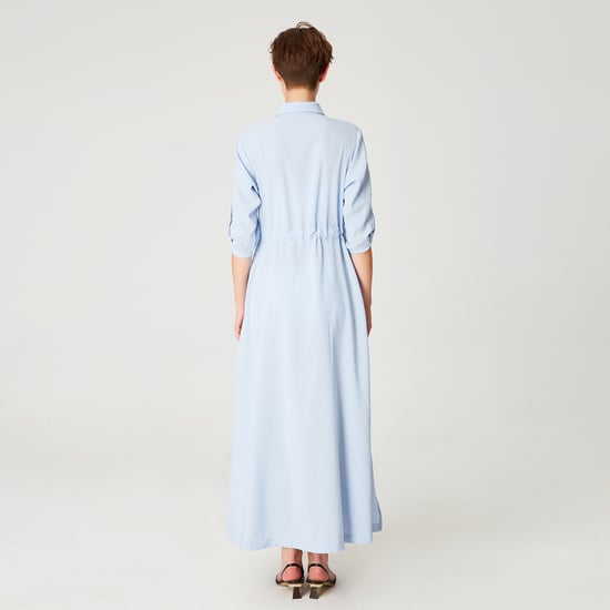Long minimalist shirt dress - Image 6