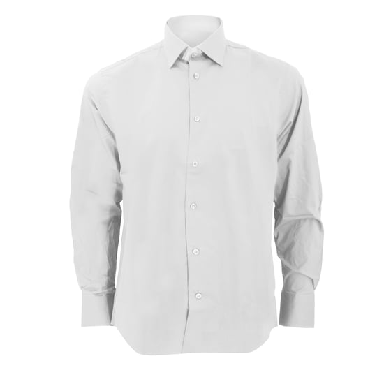 Russell Collection Mens Long Sleeve Easy Care Fitted Shirt (White)