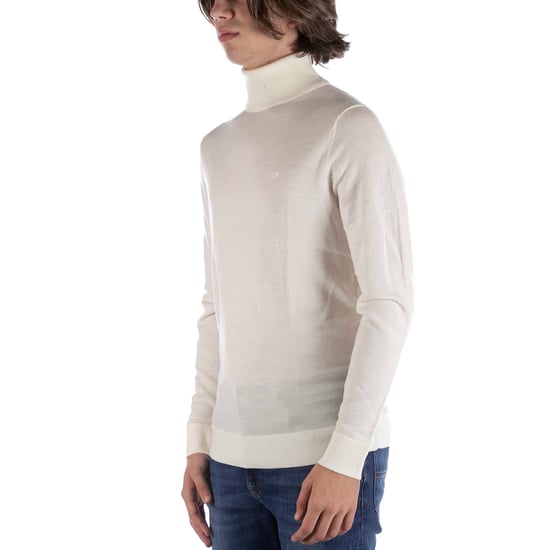 Calvin Klein Superior Wool Turtle Cream Sweater