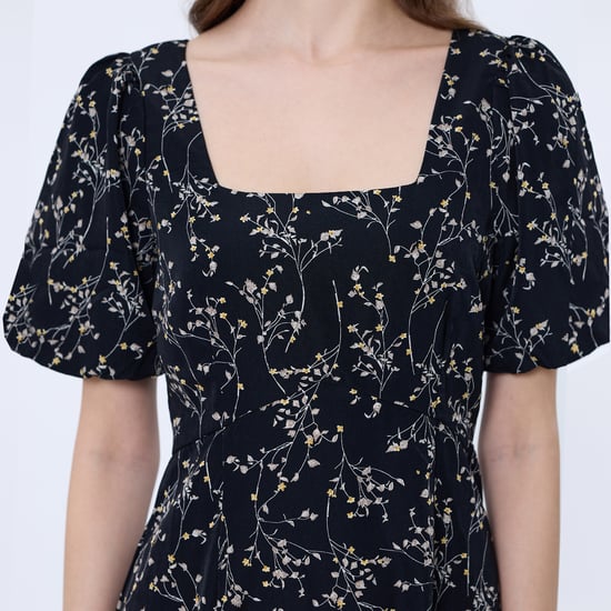Square neckline liberty print dress - Image 6