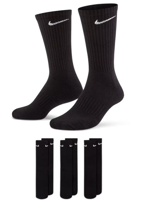 Calcetines de entrenamiento Nike Everyday Cushion Crew 3 pares en negro - Image 1