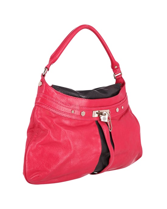 Marc Jacobs Lock it Up Camille Handbag in Dark Pink Leather - Image 2