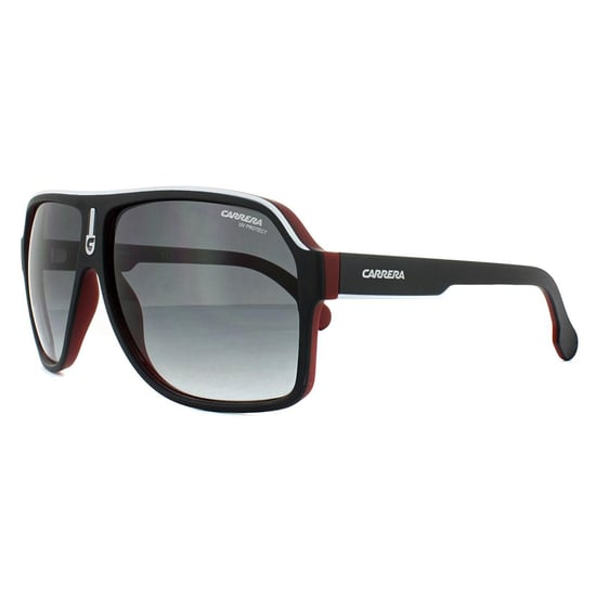 Gafas de sol Carrera Aviator unisex negro blanco rojo gris oscuro degradado - Image 2