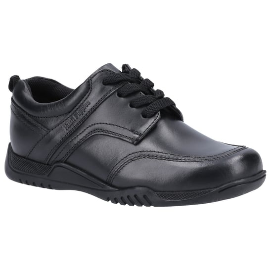 Hush Puppies Boys Harvey Leather School Shoes (Black) - Image 1