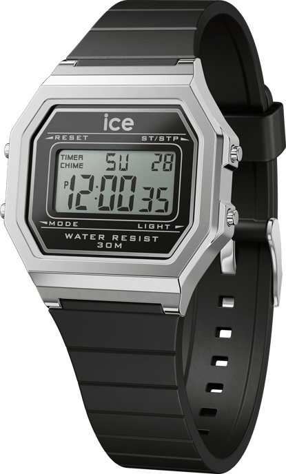 Ice Watch Ice Digit Retro - Black Silver Women's Black Watch 022063 - Image 1