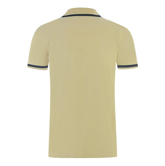 Aquascutum AQ 1851 Polo beige con ribetes bordados - Image 2