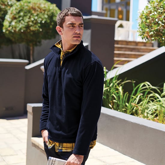 Regatta Mens 170 Series Anti-pill Zip Neck Micro Fleece (Dark Navy)