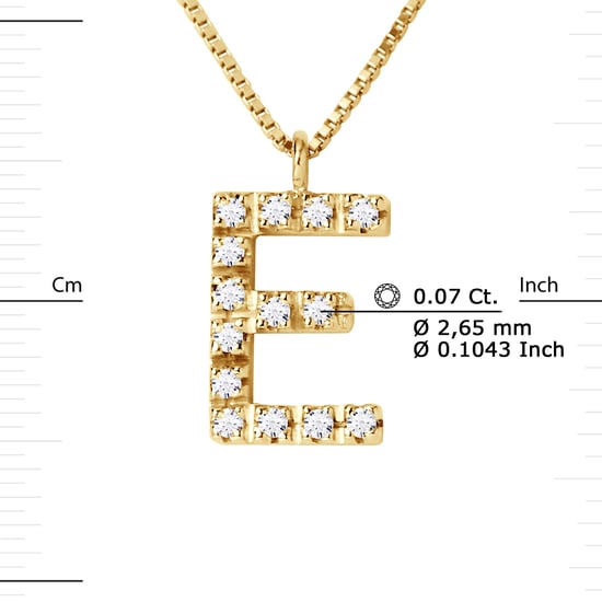 DIADEMA - Necklace with Diamonds - E -Yellow Gold