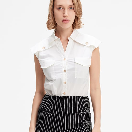 Sleeveless shirt with flaps on shoulders - Image 3