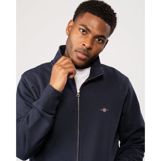 GANT Mens Regular Fit Shield Logo Full Zip Sweatshirt - Image 2