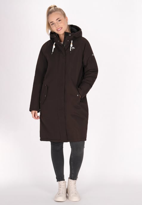 Schmuddelwedda winter parka women dark brown - Image 3