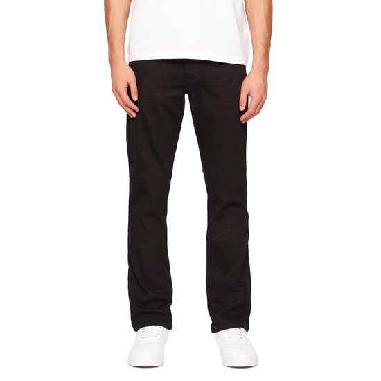 Crosshatch Mens Princed Denim Jeans (Solid Black) - Image 1