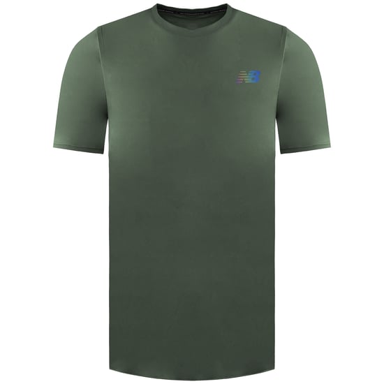 New Balance Q Speed Jacquard Mens Green T-Shirt - Image 1