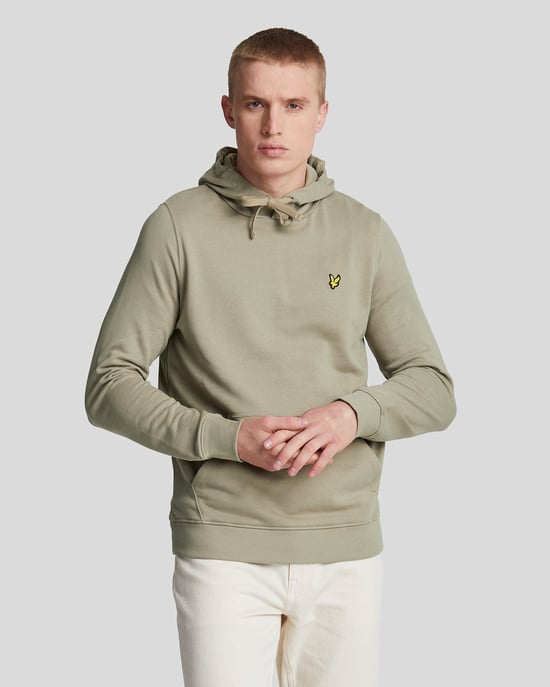 Lyle & Scott Branded Sage unidorm sudadera con capucha verde - Image 1